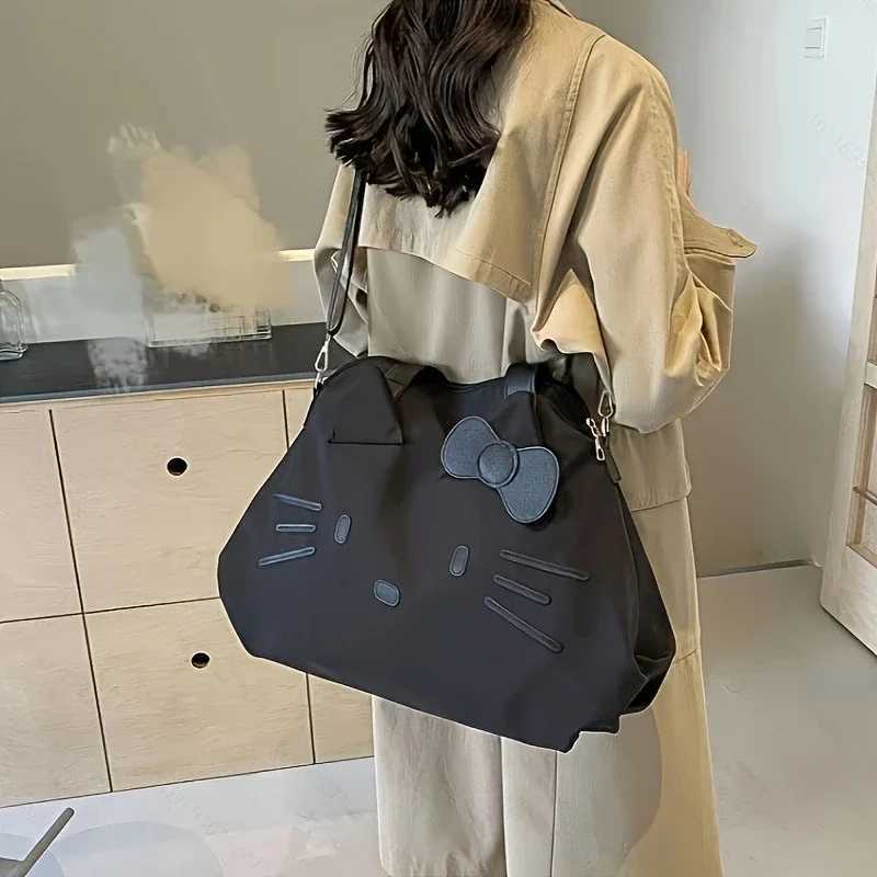 Sanrio 1PC large capacity short trip bag KT business trip luggage bag leisure Tote bag shoulder bag can set trolley bag handbagw250620