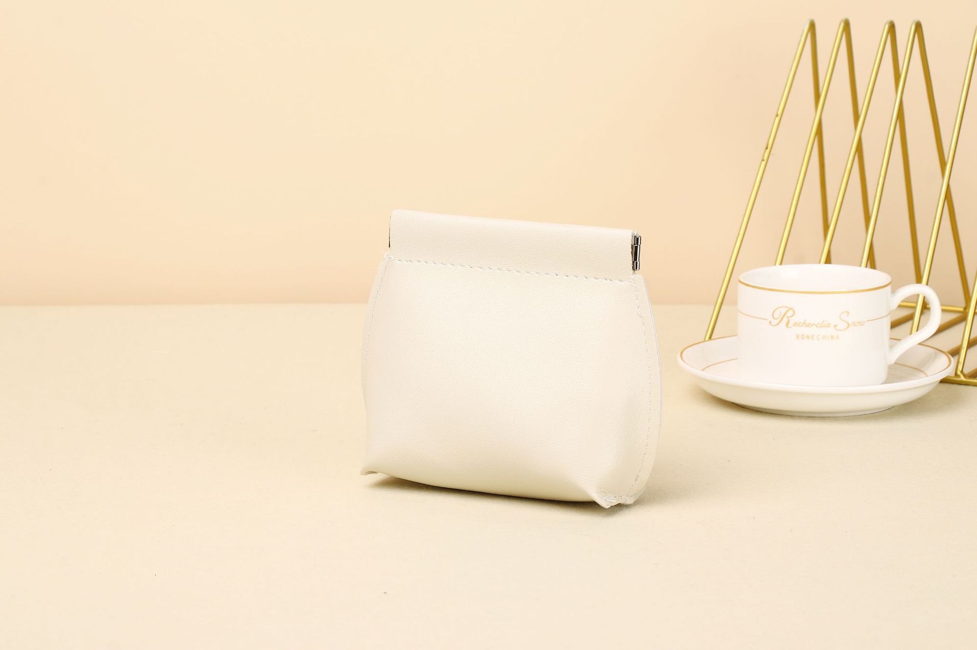 New waterproof leather candy colored coin purse makeup key multifunctional portable storage bag designer men's key bag women's wallet