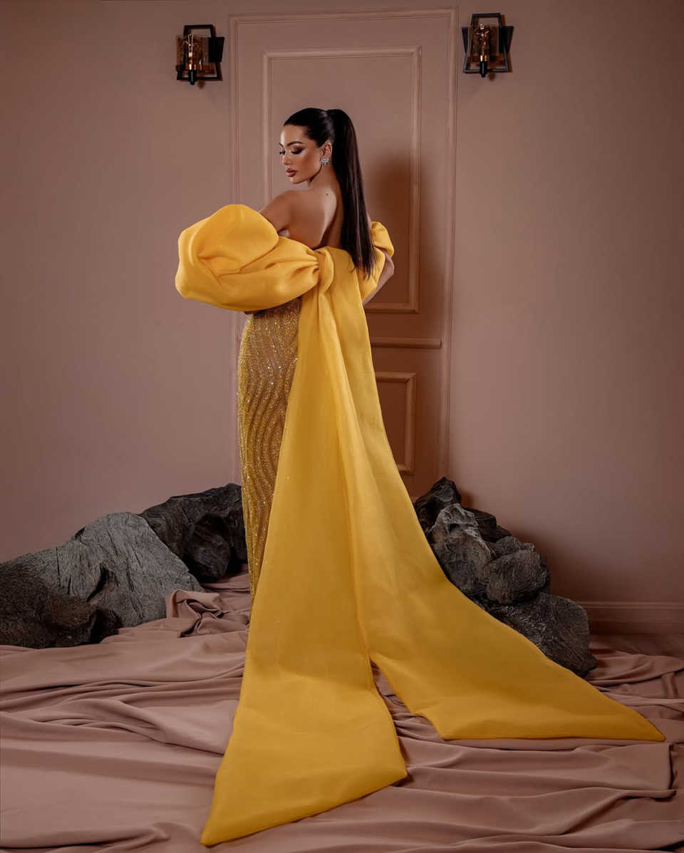 Fashion Evening Dresses For Women Sweetheart Neck Sleeveless Wrap Gown Sequins Sweep Train Dress Party Customized Dress