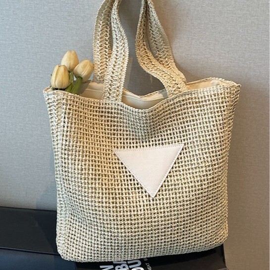 Large Capacity for Women 2025 New Fashion Commuter Korean Style Straw Versatile Casual Shoulder Underarm Bag