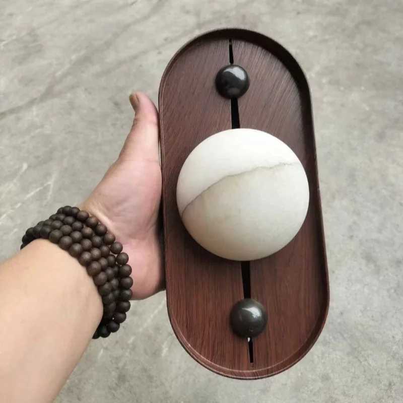Natural Wooden Wall Lamp Stone Material Home Art Retro Lights for Bedroom Living Room Corridor Aside Wall Sconce Light FixturesXJ250526