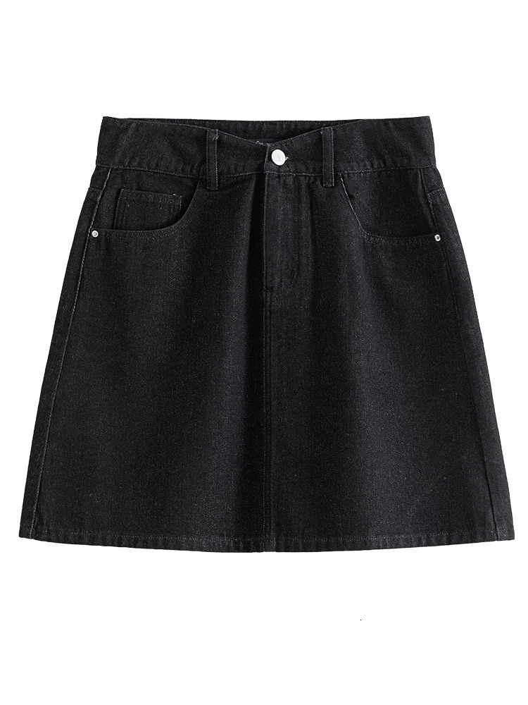 DUSHU Three Colors Simple Style High Waist Denim Skirt for Women Daily Allmatch 2024 Summer ALine Female 24DS82014 250516Z