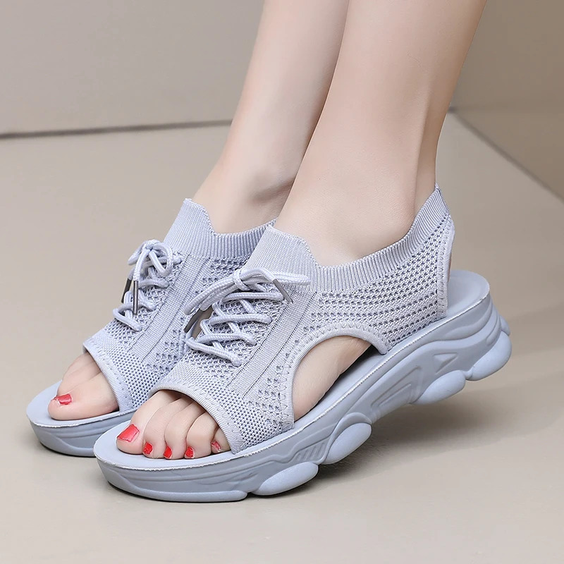 Summer Womens Casual Sandals with Breathable Uppers and Antislip Soles for Outdoor Travel 250526