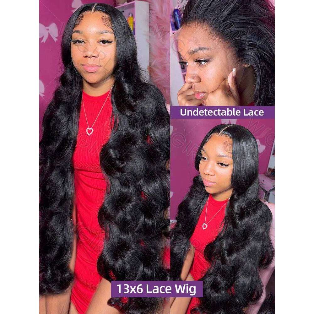Wigirl 13x6 HD Front Body Brazilian 13x4 Lace Frontal Human Hair Wigs Water Wave Wig For Women