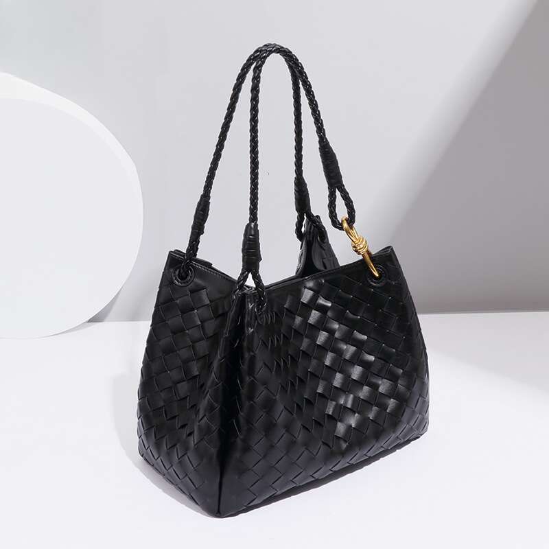 Luxury Fashion Two-Piece Set Mother And Child Single Shoulder Large Parachute Handbag Bucket High-End Woven Underarm Bag