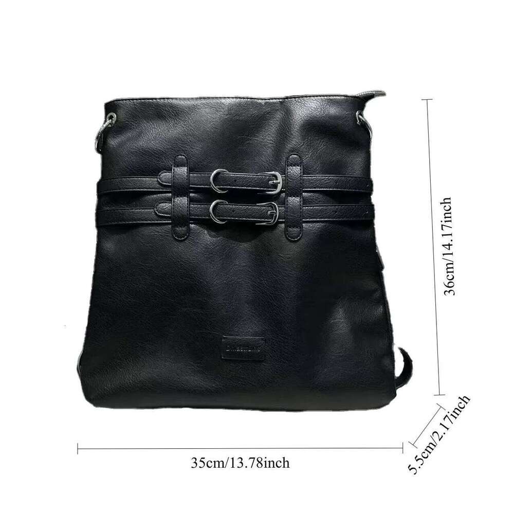 Women's Bags Designer Ladies' Fashion Y2k Spicy Girl Buckle Backpack With Large Capacity Retro Vintage Multi Functional Diagonal Cross Bag