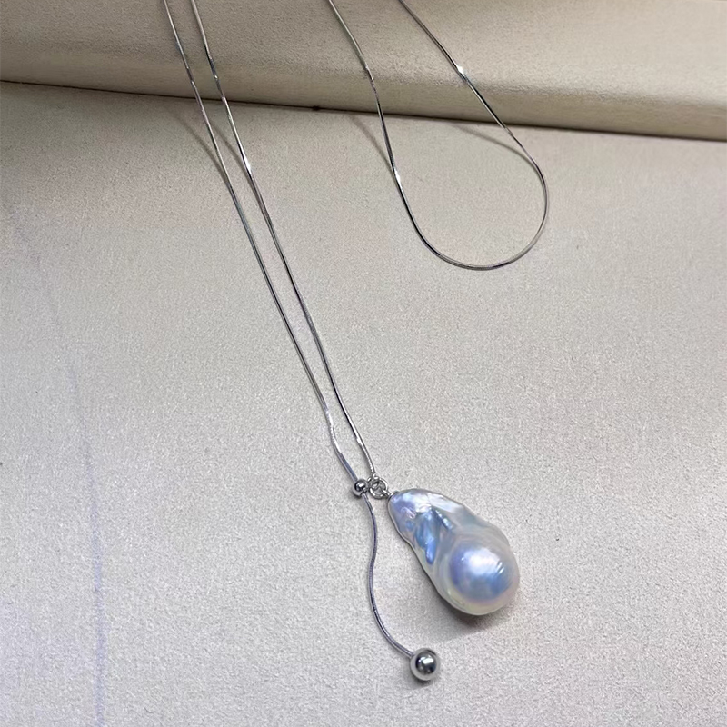 Handcrafted Womens 14k Yellow Gold Plate Pearls Necklace Elegant Everyday Accessory