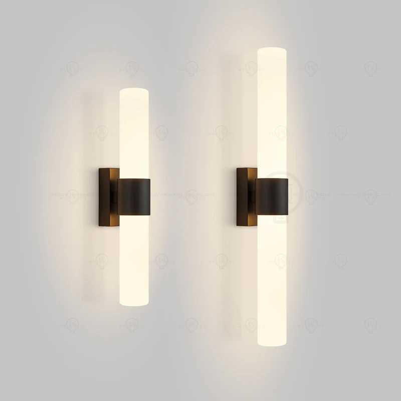 Minimalist Modern Living Room Background Wall Light Nordic Staircase Hallway Bedroom Headboard Circular Glass Mirror Front LightXJ250526