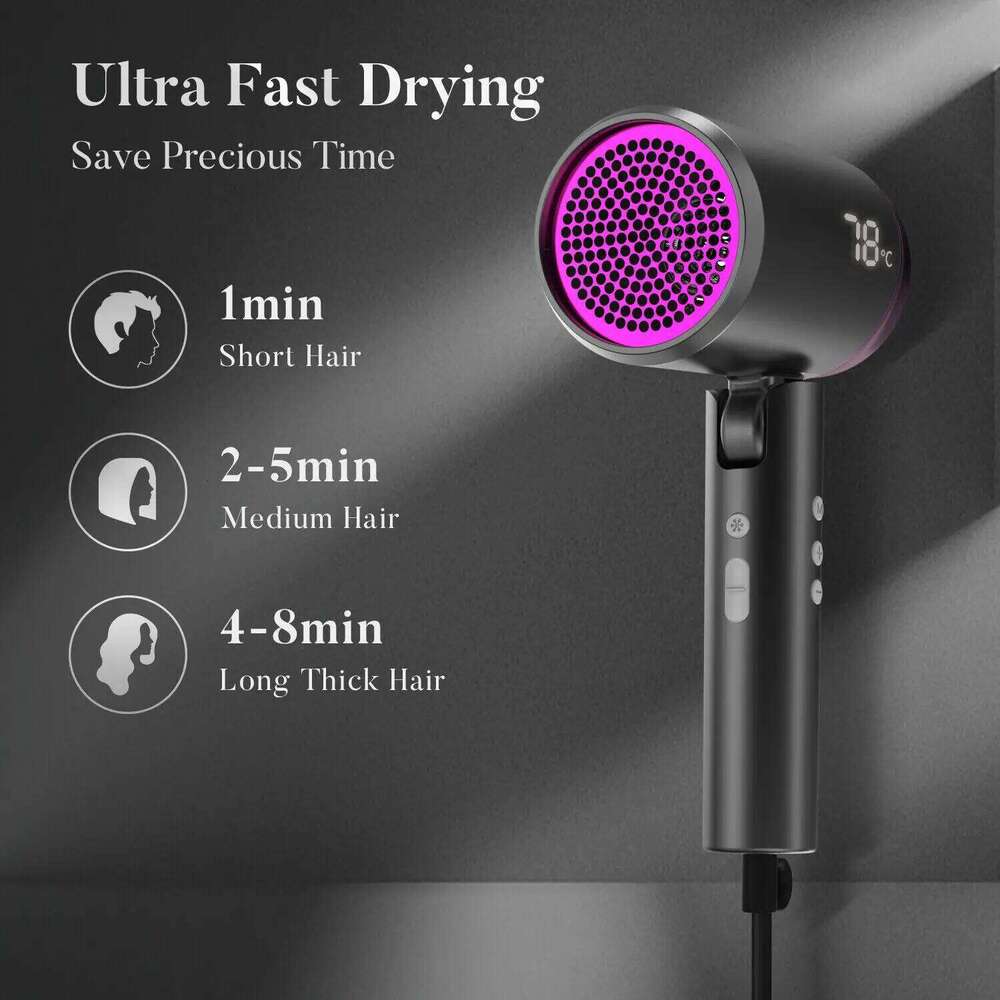 Sejoy Professional Ionic Blow Hair Dryer With Negative Ion Temp for Home Infinity TEMP/Wind Speed Setting