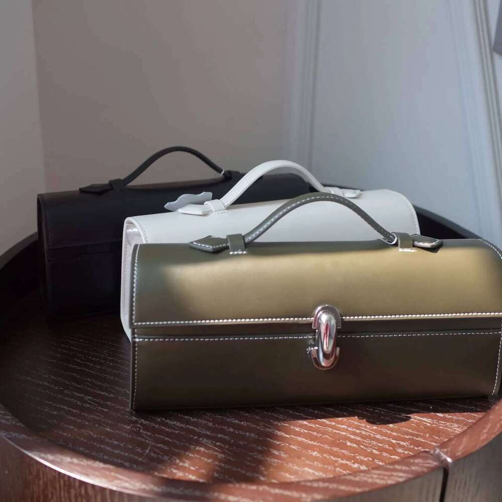 2024 New Genuine Leather Niche Long Simple Handbag