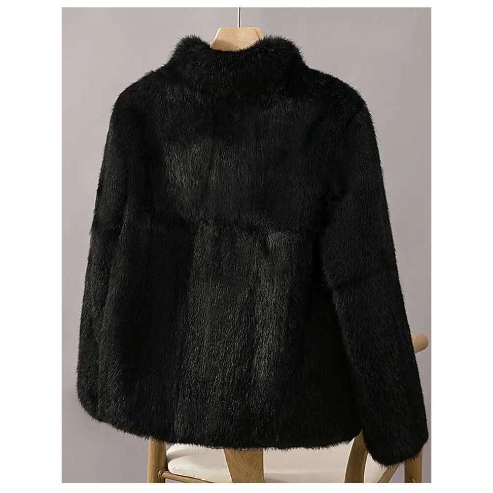 2024 Natural Rabbit Fur Coat Women Winter Jacket Real leather and fur promotion clothing Female On Offer