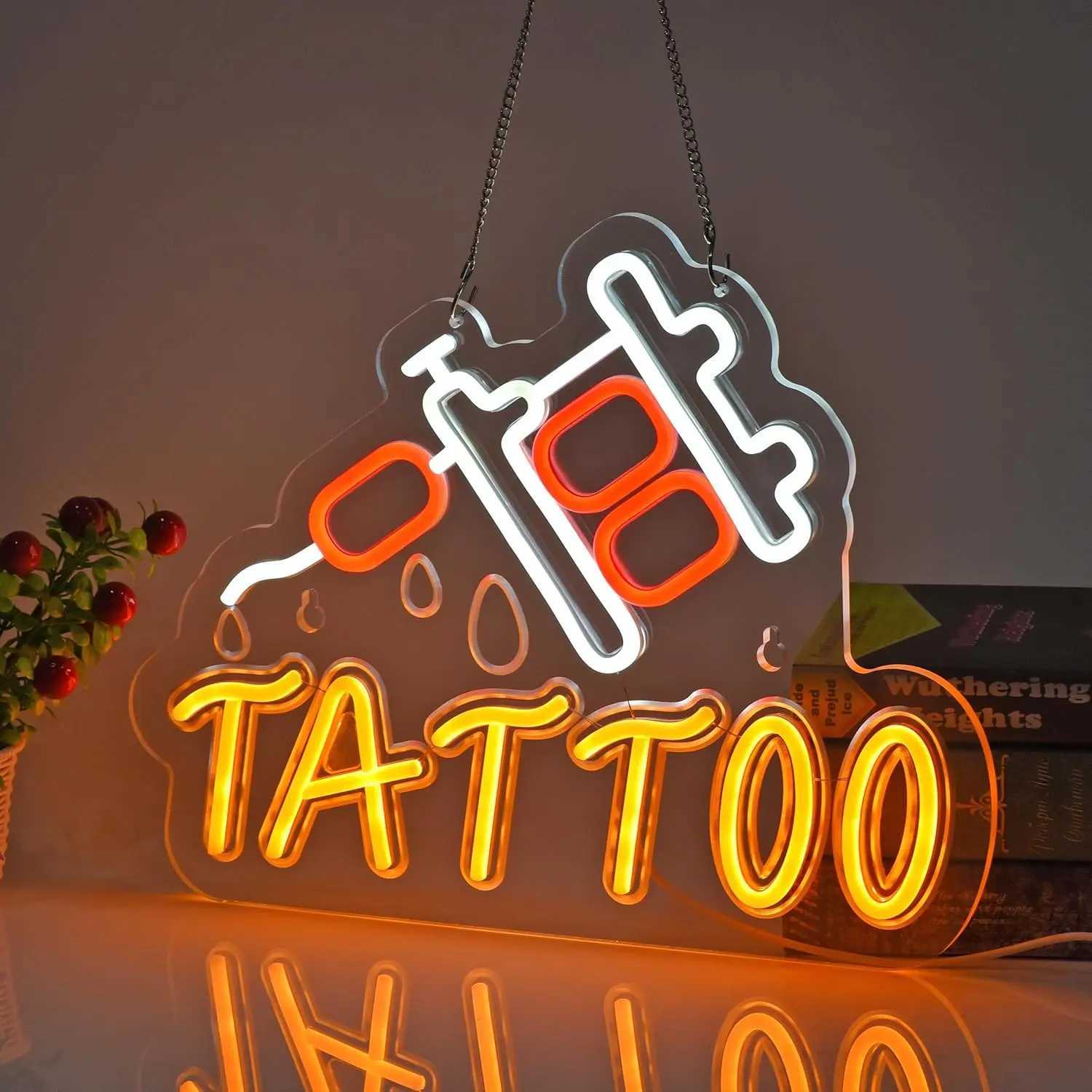 Tattoo LED Neon Sign USB Powered Dimmable Neon Light For Wall Decor Bedroom Shop Beauty Salon Decor Birthday Handmade Art Gift W250526