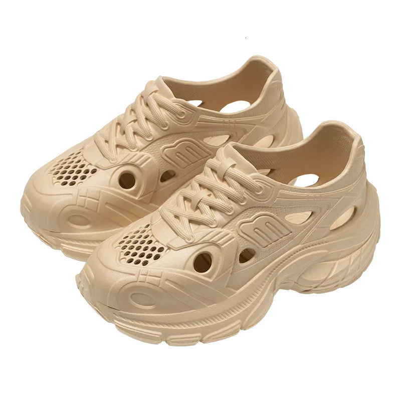 Womens Soft EVA Summer Sandals round Toe Flat Home Slides Dry Wedges Platform Beach with Thick Bottom for Garden Use 250526