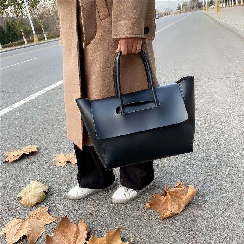 CGABG 2024 Fashion Handbags Woman Large Capacity Tote Simple High Quality PU Leather Female Designer Shoulder Bag
