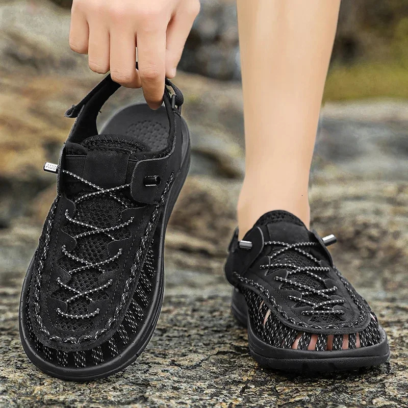 Summer Sandals Mens Brand Designer Fashion Casual Outdoor Waders Large Size Handwoven High Quality Beach For Men 250523BJ - view 6