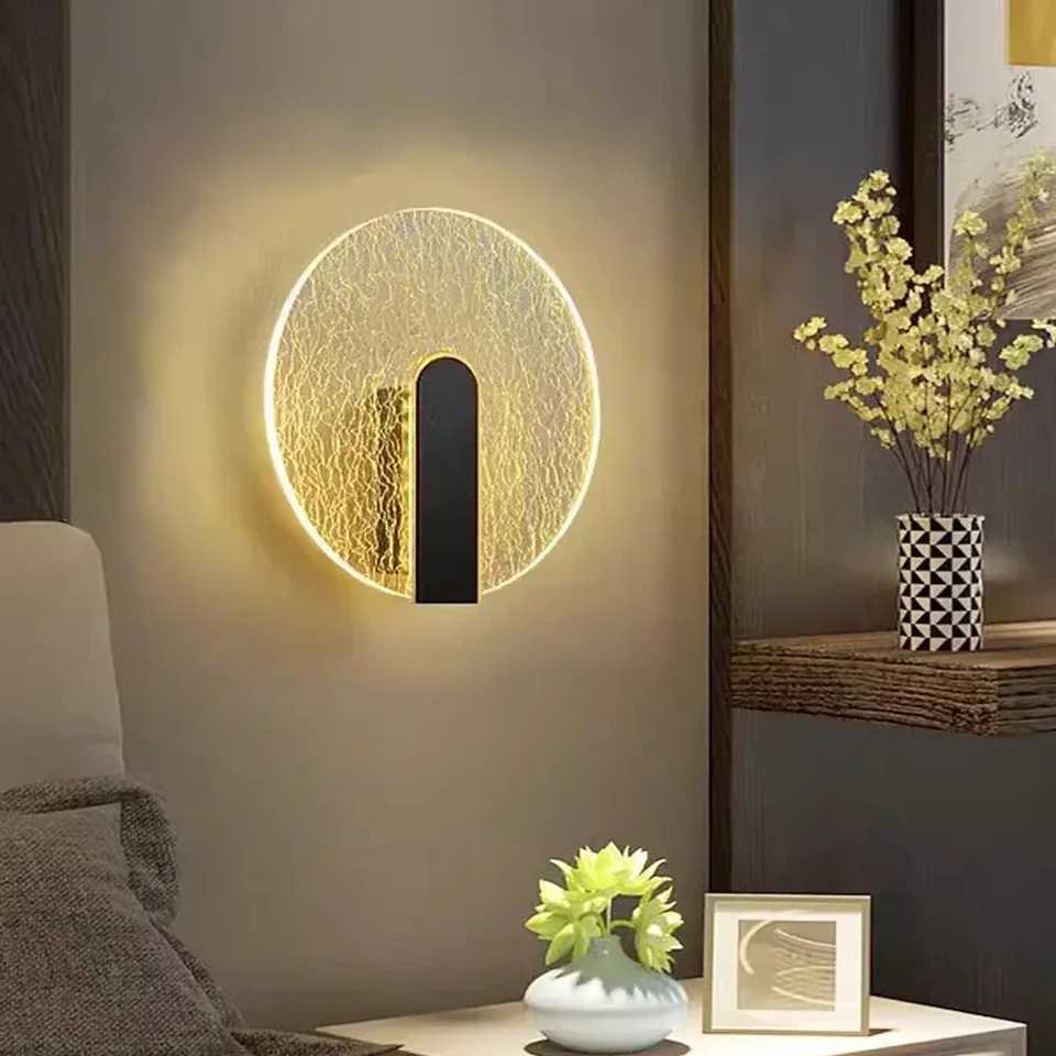 Nordic LED Wall Lamp Creative wall Sconce Acrylic Lampshade For Bedroom Stairway Wall Light LED Bedside Decorative LampXJ250526