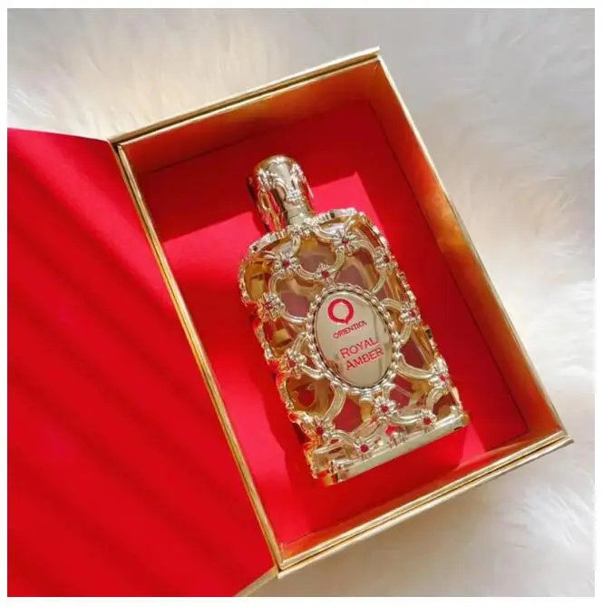 Orientica Royal Amber Rouge Oud Saffron 80ML Men Women Eau De spray Unisex Neutral Glass Bottle Rose Cologne long lasting smell