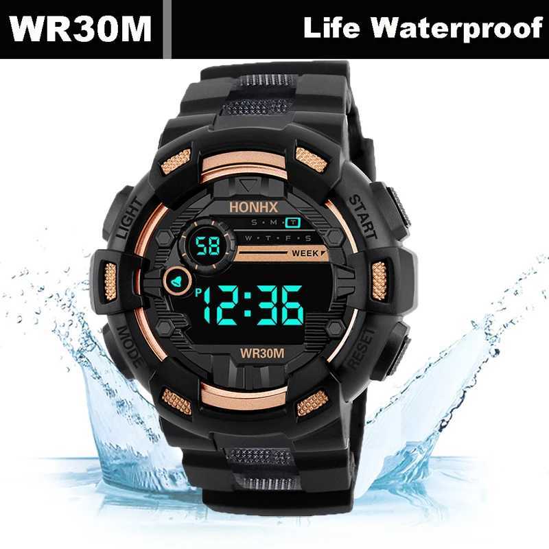 Military Men Watch Mens Digital Watches Sports Electronic Wristwatch 50MM Large Dial Clock Waterproof Sport Watch for Boy Child M250526
