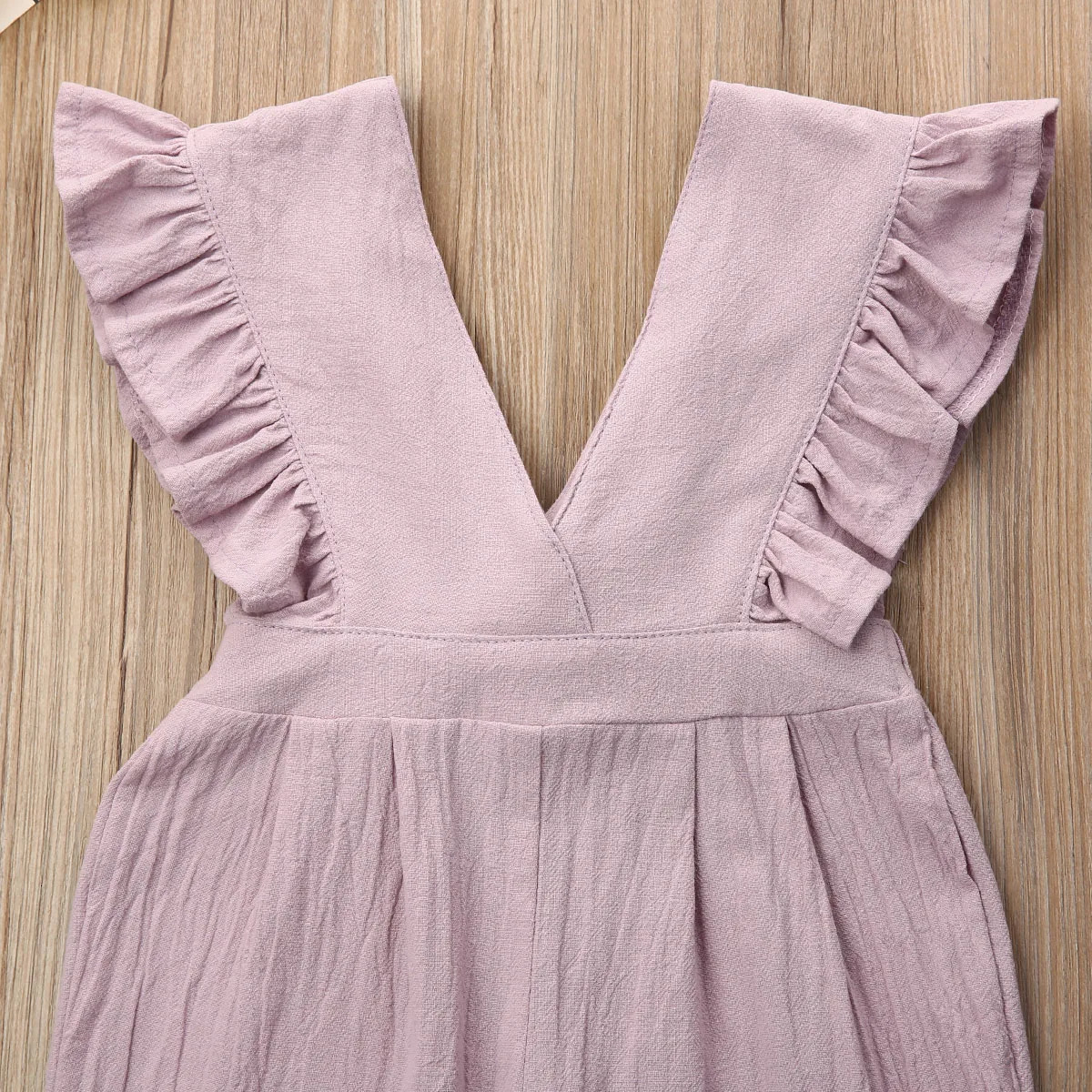 1-6Y Kids Girls Suspender Pants Overalls Baby Summer Clothing Ruffle Sleeveless V Neck Romper Jumpsuit Casual Children Outfits 250522