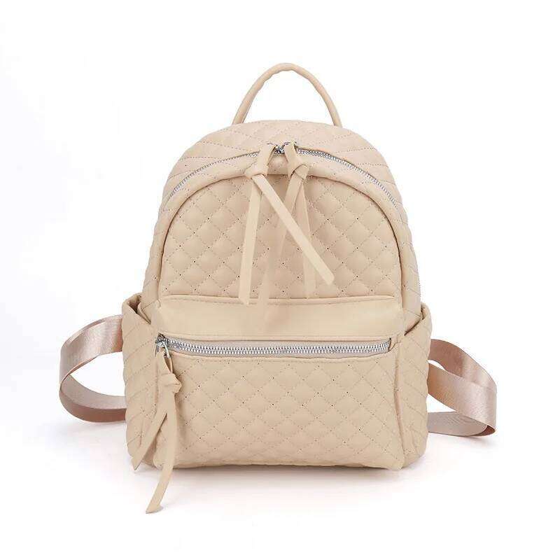 2025 New Spring and Summer Fashion Portable Korean Version of Student Schoolbag with All Lightweight Dia Check Backpack