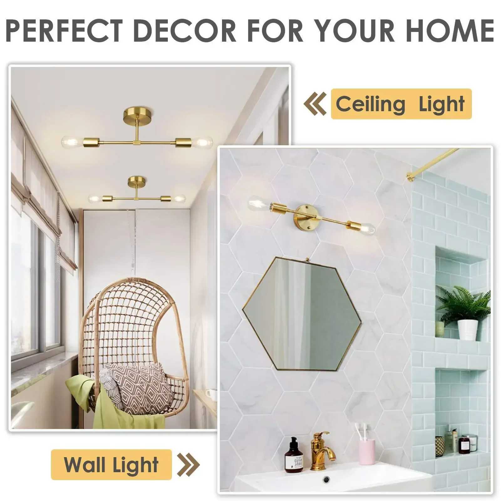 2 Heads Wall Lamps Modern Decor Wall Light Fixtures For Corridor Living Room Indoor Background Decoration Bedside Sconces LampXJ250526