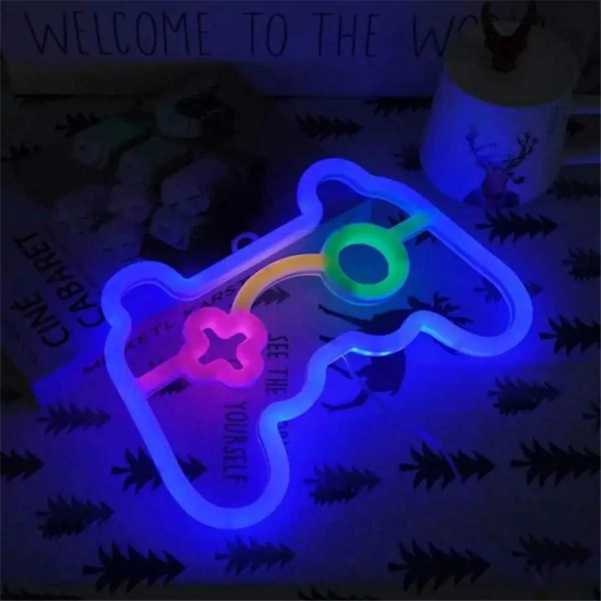 Light Up Your Gaming Room with this 1pc Gamer Neon Sign - Perfect Gift for Teen Boys! W250526