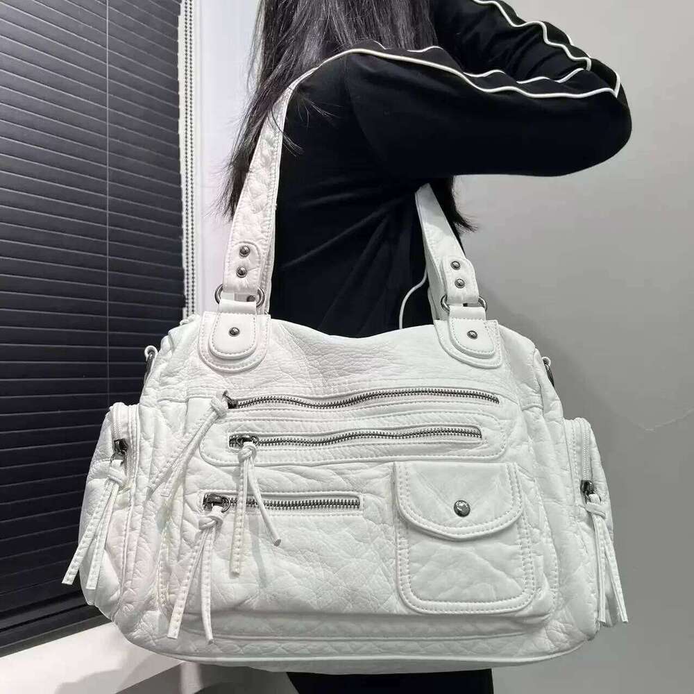 Women's Bags Designer Ladies' Fashion Y2k Spicy Girl Retro Tote Bag, Large Capacity Vintage Multi Pocket Shoulder Bag