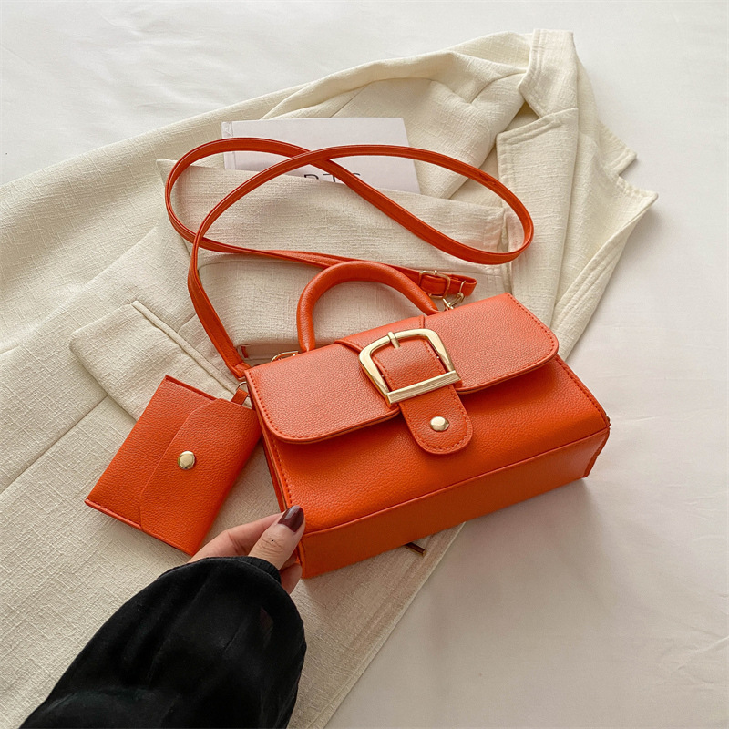 High quality brand high-quality free designer bag candy colored new minimalist handbag fashionable Western style slanted shoulder bag brand new free d