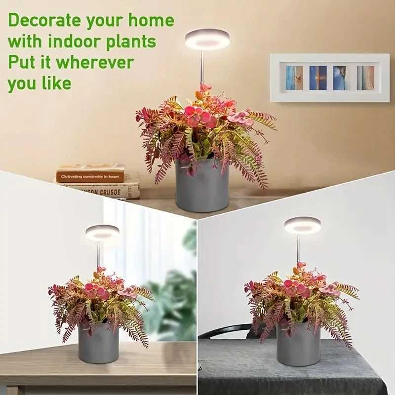 LED Indoor Plant Grow Light Premium Full Spectrum Height Adjustable 4-Level Dimming 2/4/8H Timer Perfect for Small Plant CareXJ250526