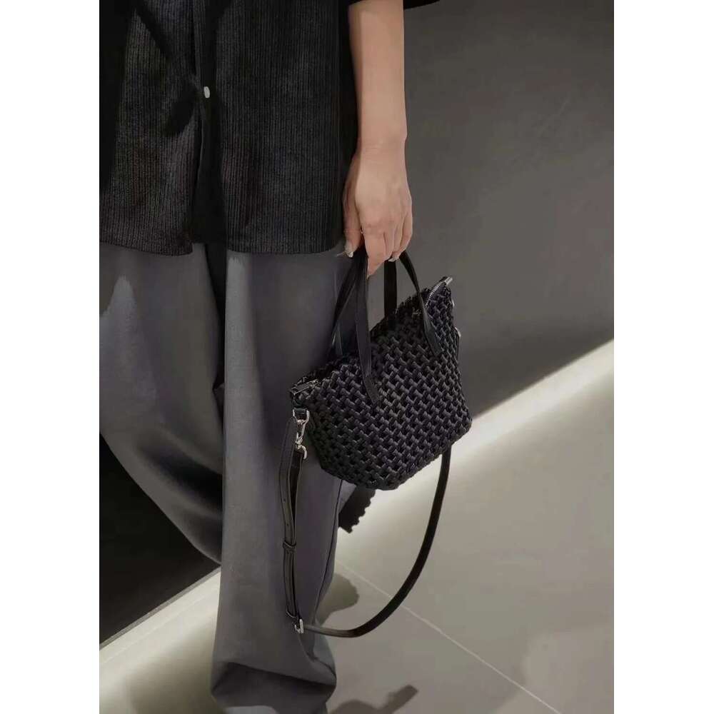 Designer Bag Women s elegant cross polyester Weaving shoulder Beach Shopping Woven Bucket bag