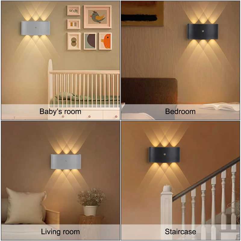 Indoor Wall Lamp Charging Touch Switch Remote Control Wireless USB Charging Bedroom Kitchen Dining Room Living Room StudyXJ250526