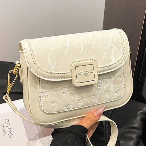Yuezi Textured Underarm for Women 2025 Summer New Fashion Small Square Simple Versatile Shoulder Crossbody Bag