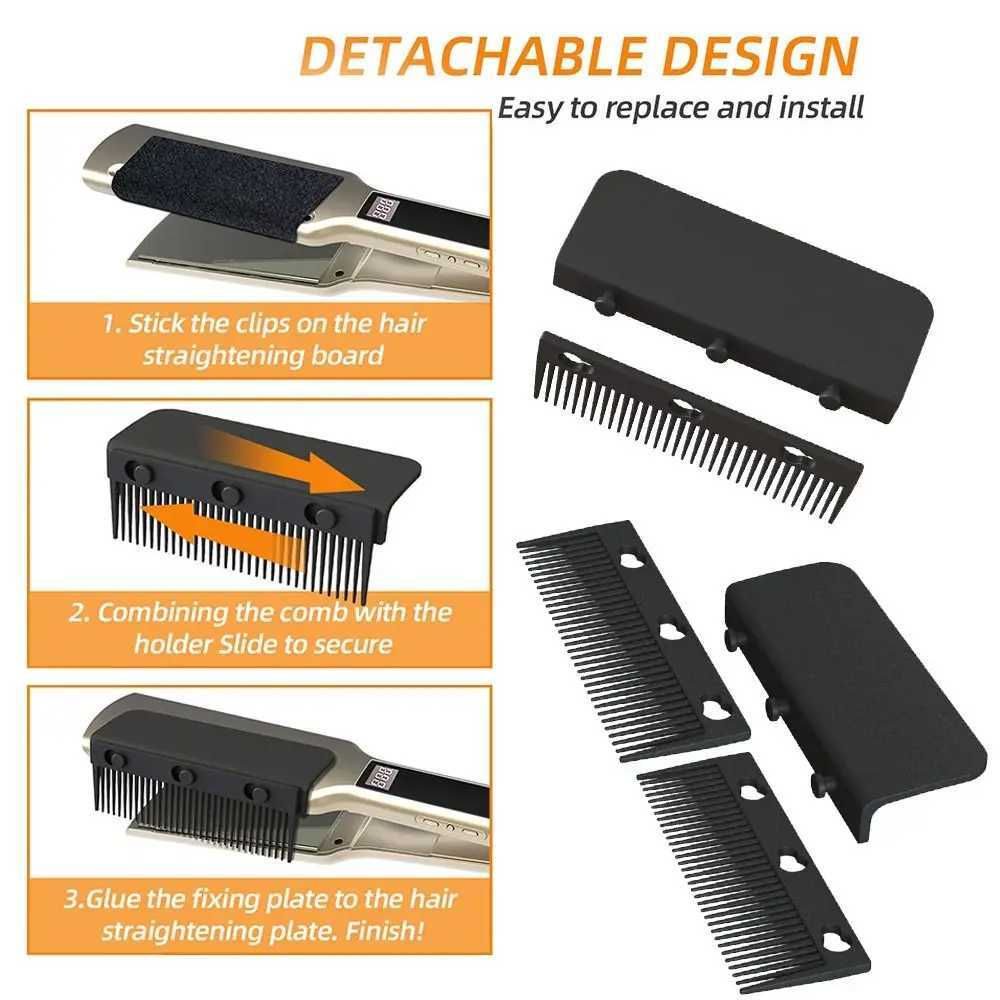 Flat Iron Comb Attachment Hair Straightener Comb Reusable Grip Comb Clip On Disassemble Washable Nimble Comb Hair Styling Tool R250526