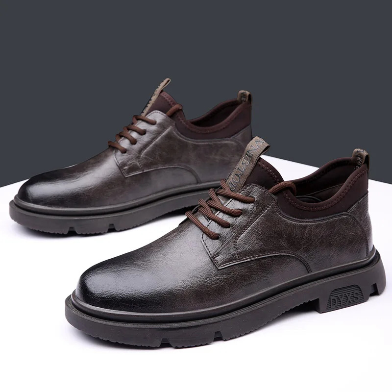 Business Men Oxford Leather Elevator Shoes Lift Sole Man Height Increase Insole 6CM Office Daily Life British 250526