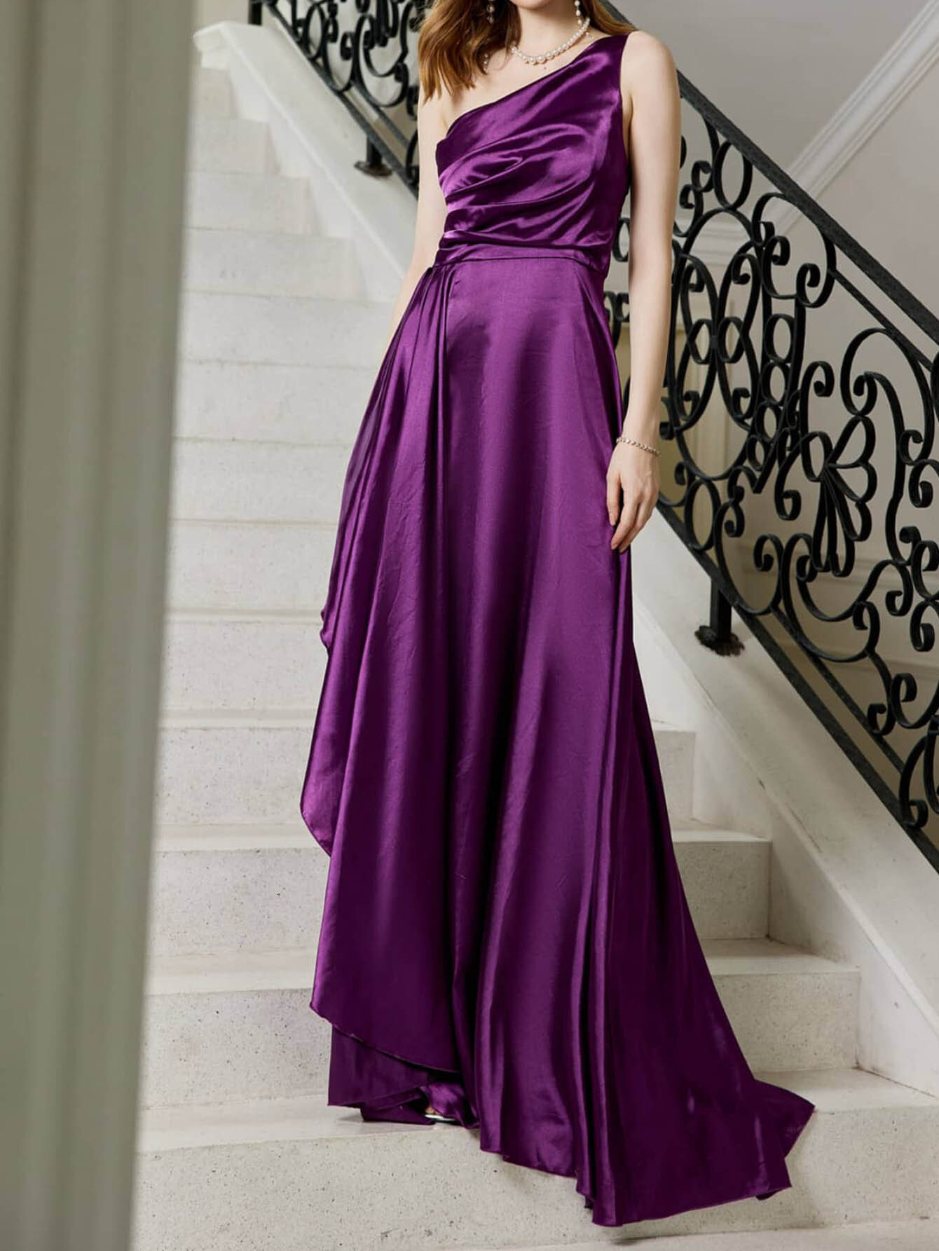 New Long Skirt Style Dress Evening Dress Sexy 2025 Single Shoulder