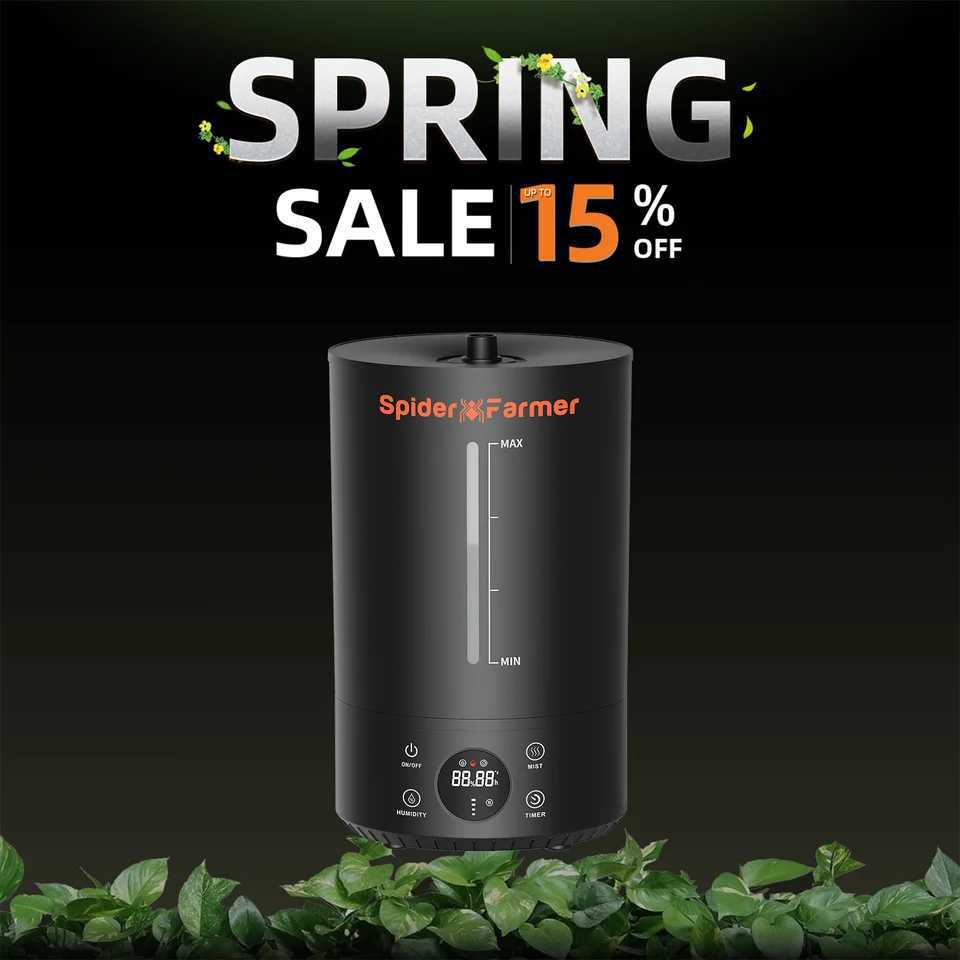 Spider Farmer 6L Air Humidifier Cool Mist Diffuser Top Fill Ultrasonic for Plants Tent Home IndoorXJ250526