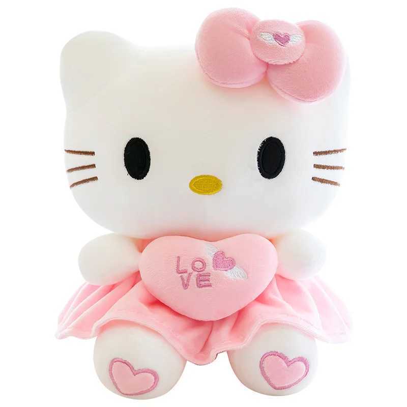 Sanrio Sanrio Hello Kitty Pink Plush Stuffed Toys Anime Cartoon Plushie Doll Soft Stuffed Pillow Toys For Children Birthday Xmas Gifts w250530