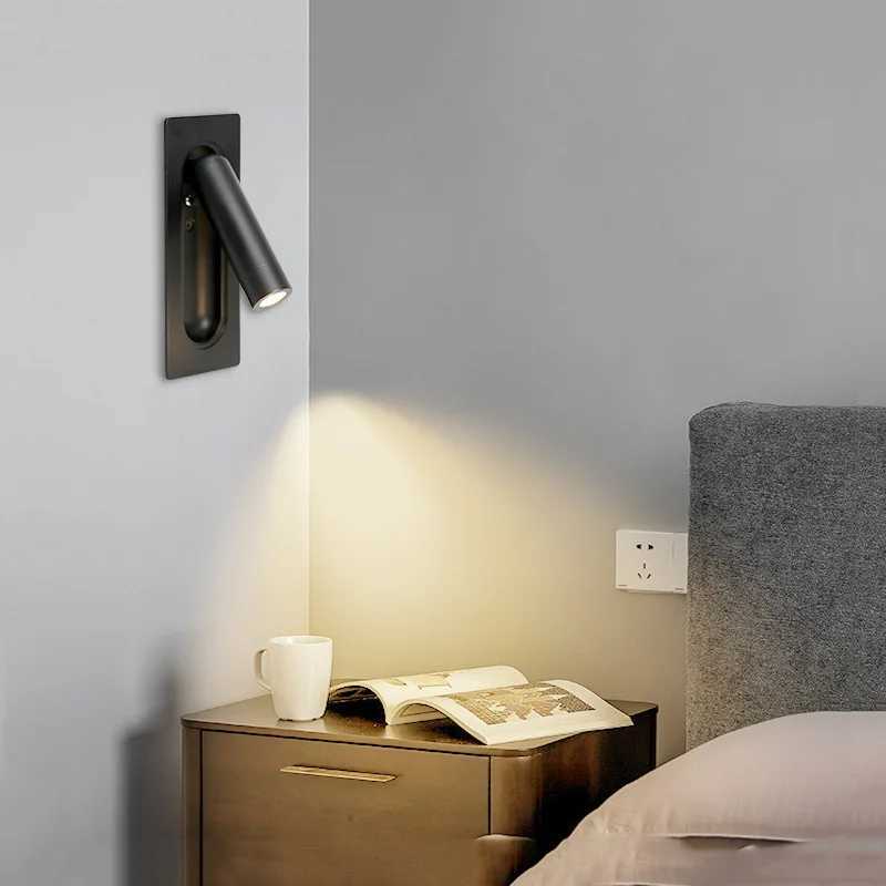 Embedding mounted led headboard wall lights bedroom bedside lamp 3W led wall lamp led reading wall light for hotel home villaXJ250526
