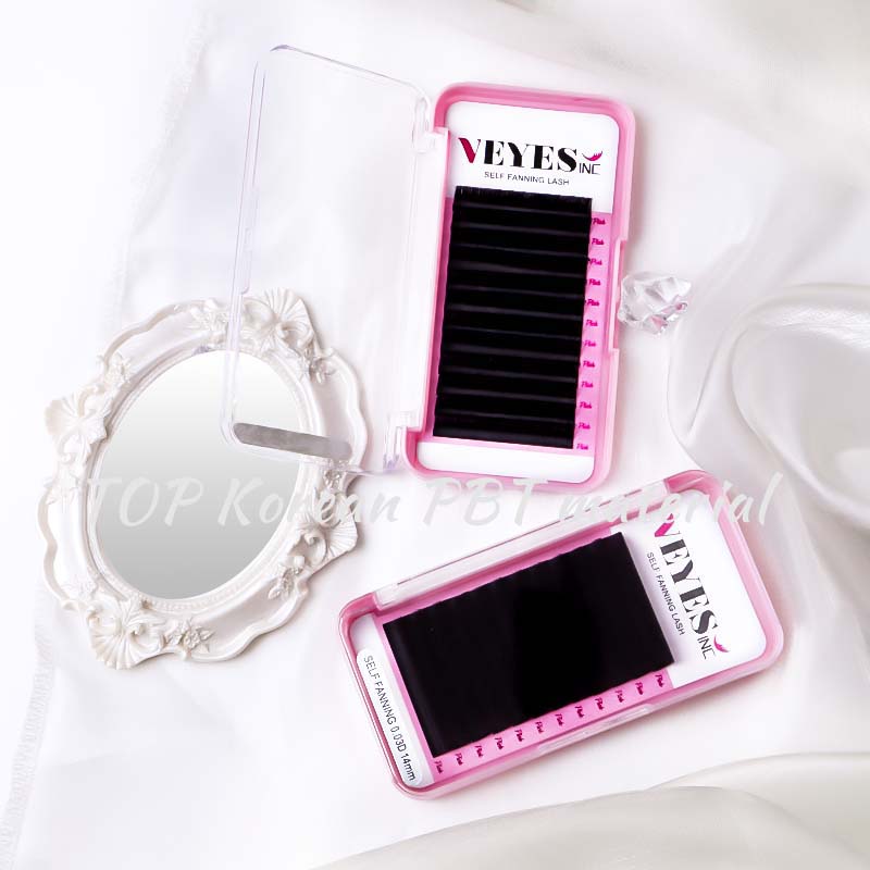 Private Label Volume Lashes 0.05mm 0.07mm Blooming Eyelash Faux Mink Lash Extension Supplies Easy Fan Eyelash Extensions