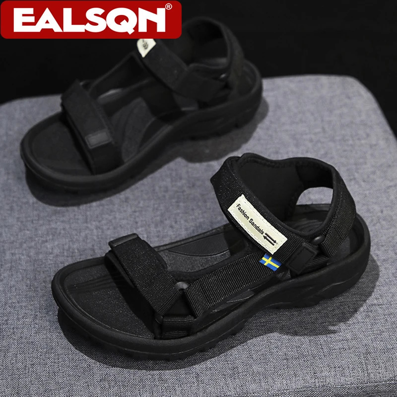 Black Women Sandals Summer Leisure Beach Holiday Comfortale Outdoor Breathable Ladies Walking Shoes 250526