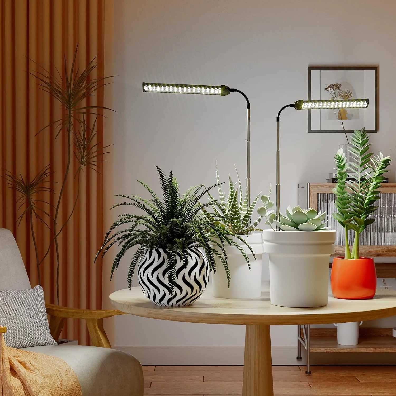 Ground Insertion Flat Tube White Light USB Grow Plant Lamp Full Spectrum Growth Light 5V Timed Dimming Fleshy Flower LightingXJ250526