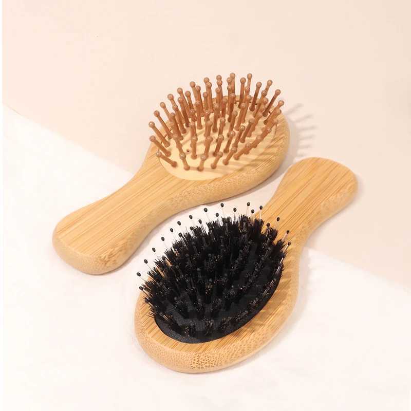 Bamboo Mini Airbag Comb Anti Static Air Cushion Hair Brush Reduce Hair Loss Hair Care Styling Comb Women Styling Tools R250526