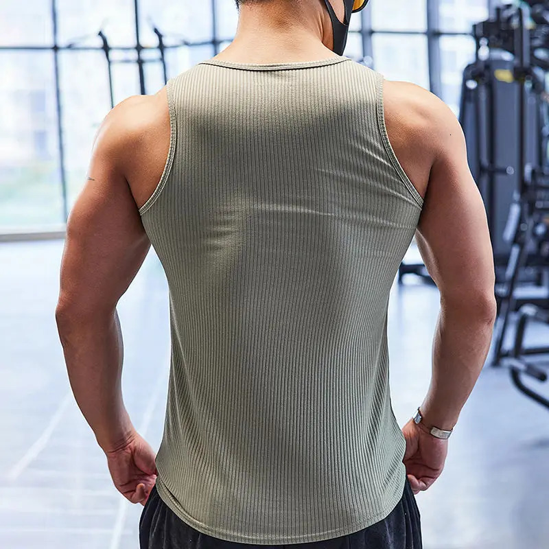 Mens Stretch QuickDry Sleeveless Compression Tank Top for Yoga Fitness Running Basketball Gymand Jogging Vest Shirts 250526