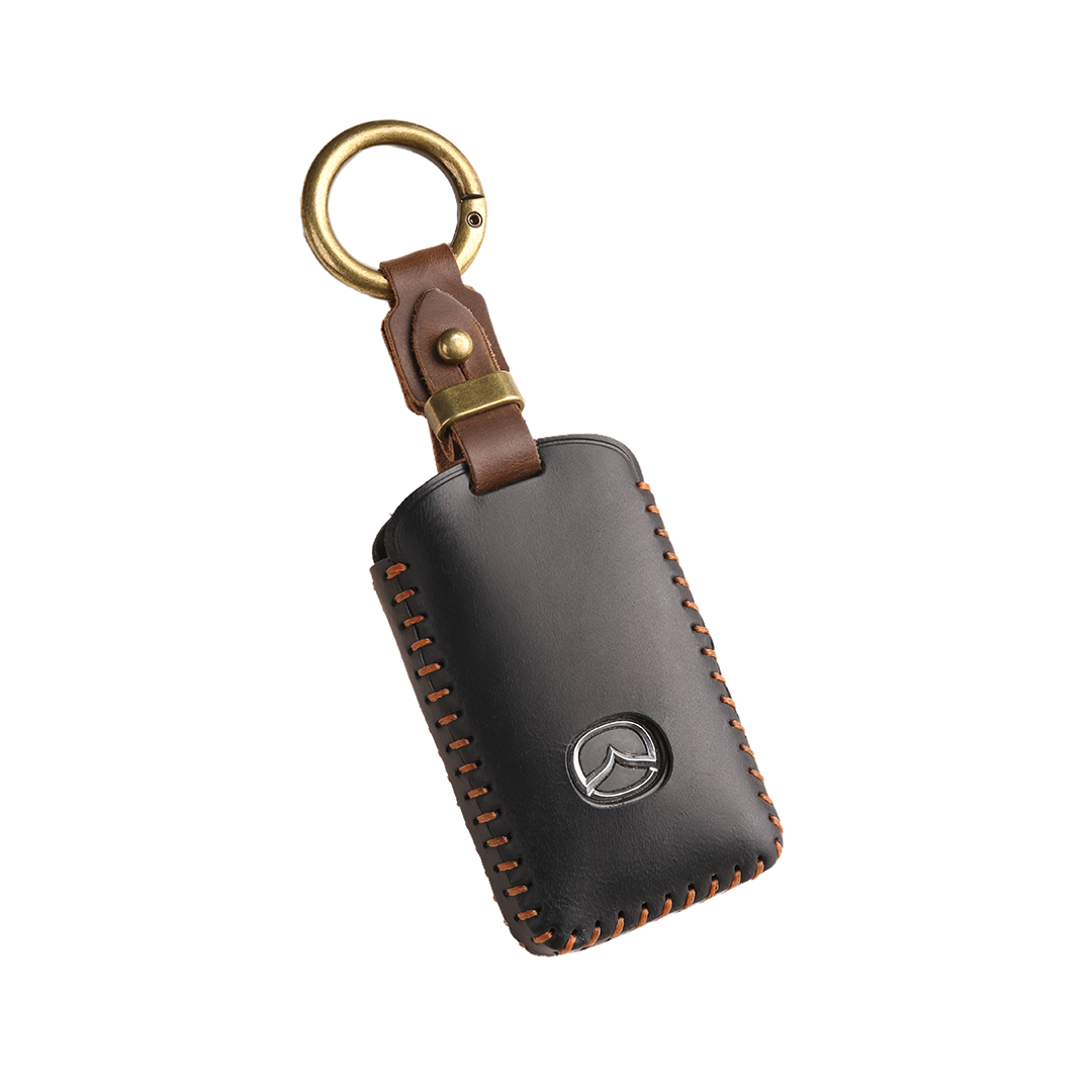 Car key Protective Case Handmade Genuine Leather Material Suitable for Mazda Mazda 3 Anksella CX50/CX30/CX-5 (Used for: Mazda)