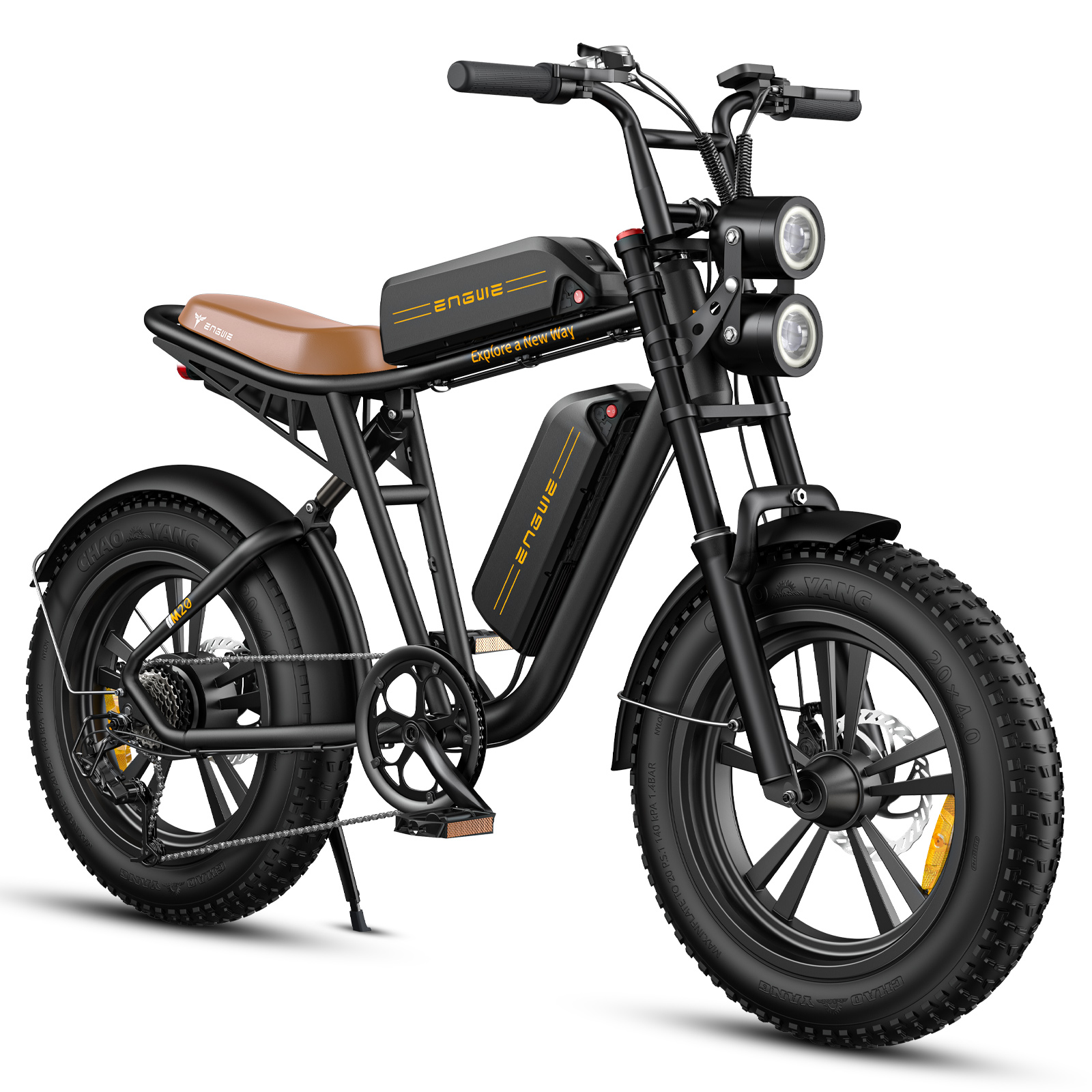 ENGWE M20 20 Inch Electric mountain bike 1000W PEAK 48V/26AH Dual battery E-Bike offroad 4.0 Fat tyre 30Mph Electric bicycle