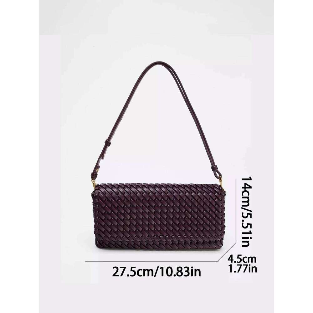 Women's Bags Designer Woven Exude A Sense Of Sophistication. Single-Shoulder Crossbody Flip Bags Are Simple And Versatile