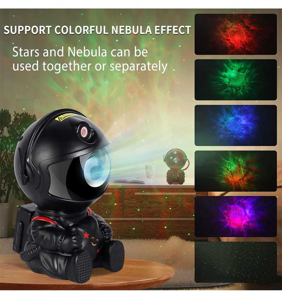 Galaxy Star Astronaut Projector Light Starry Sky Projectors Lamp Decoration Bedroom Room Nebula LED Night Light Child Adult Gift W250526