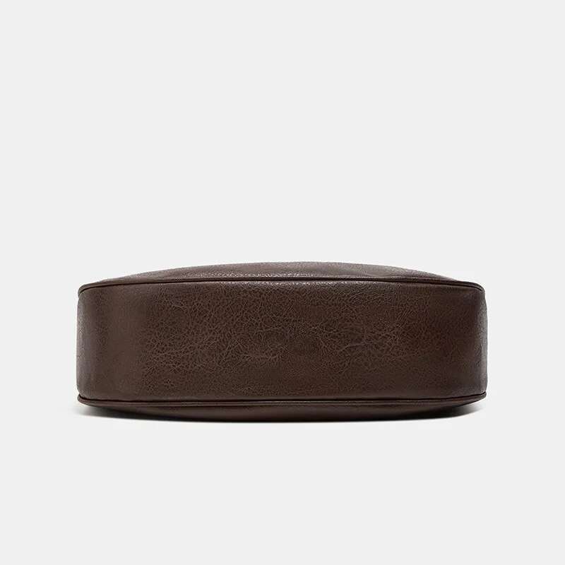 Women s New One Shoulder Large Capacity Commuting Bucket Handbag Lazy Underarm Oil Leather Tote Bag bag