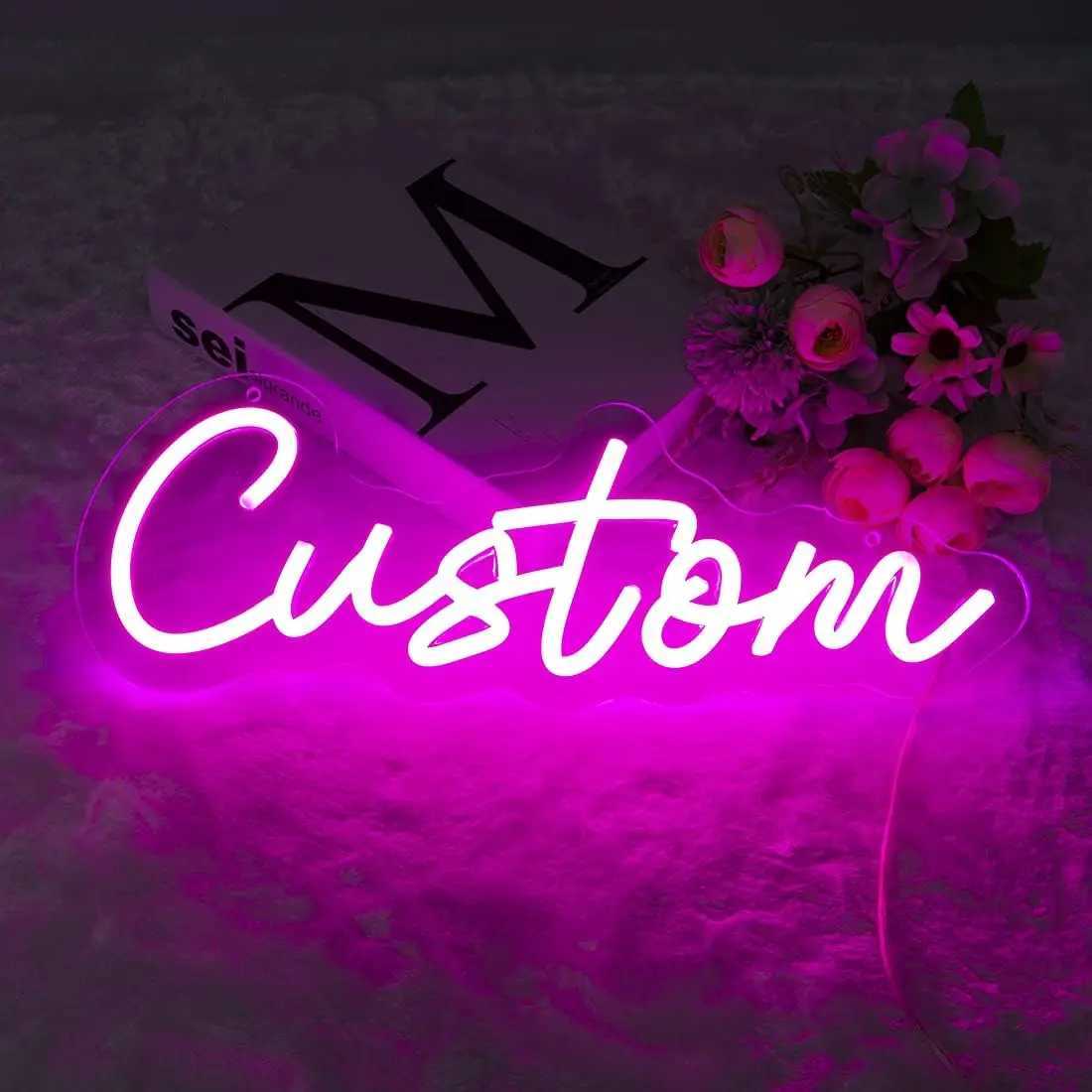 Custom Neon Sign Personalized Name Sign LED Neon Night Light Birthday Gifts Room Bedroom Decoration Wall Wedding LED Neon Lamp W250526