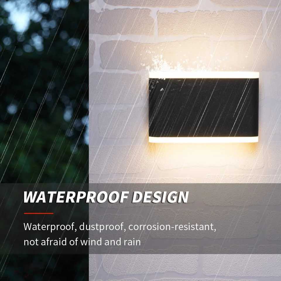 LED Outdoor Wall Lights Exterior Wall Sconce IP66 Waterproof LED Sconce Lamp for Porch Front Door Garden Wall LampXJ250526